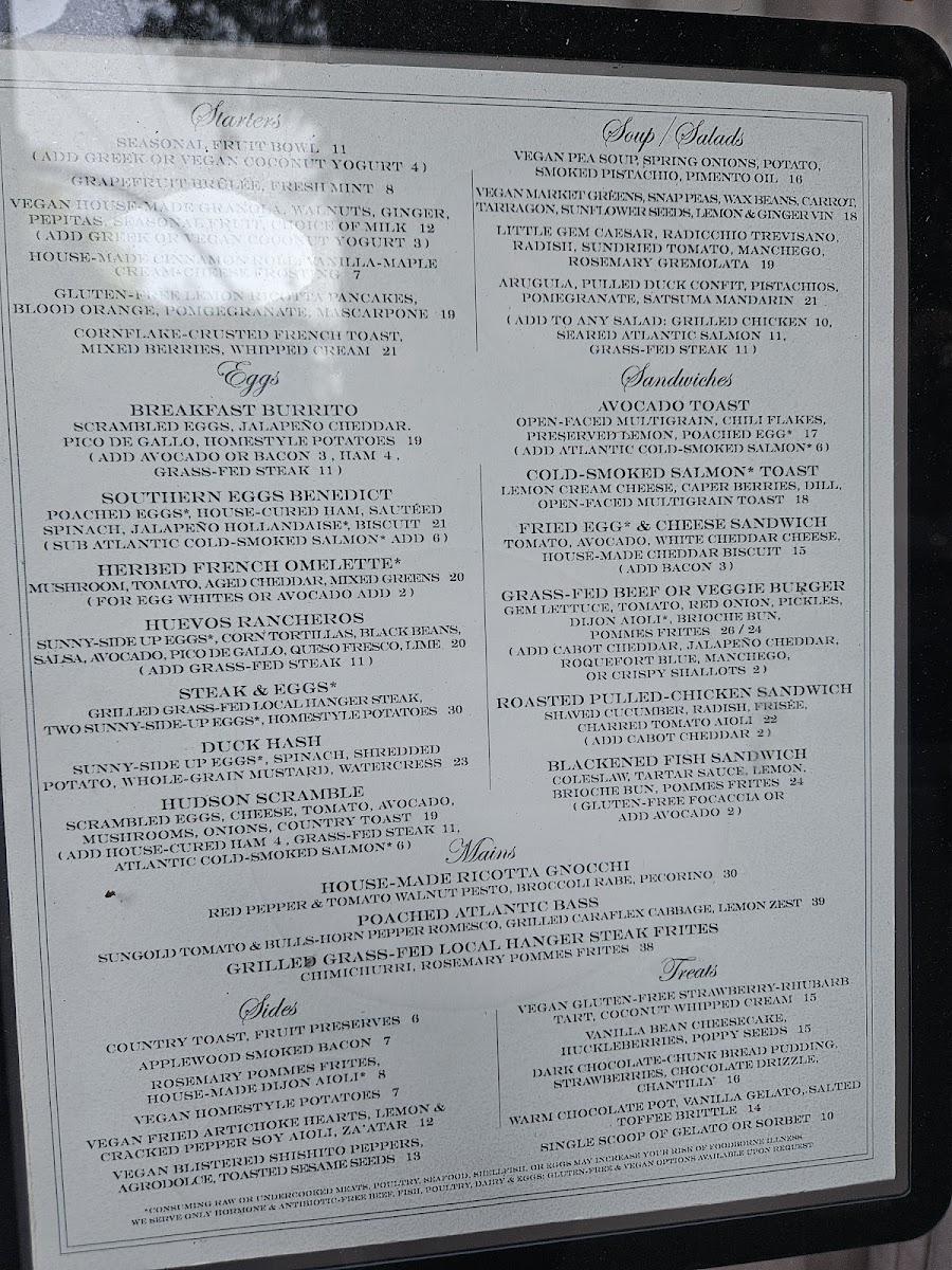 Hudson Clearwater Menu - Image 1