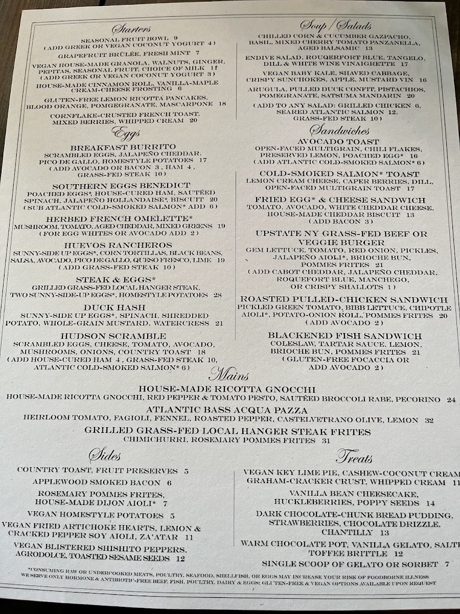 Hudson Clearwater Menu - Image 2