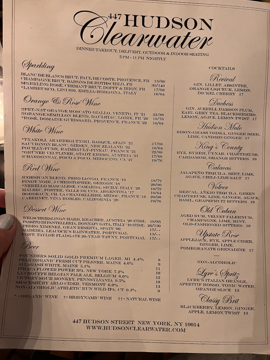 Hudson Clearwater Menu - Image 5
